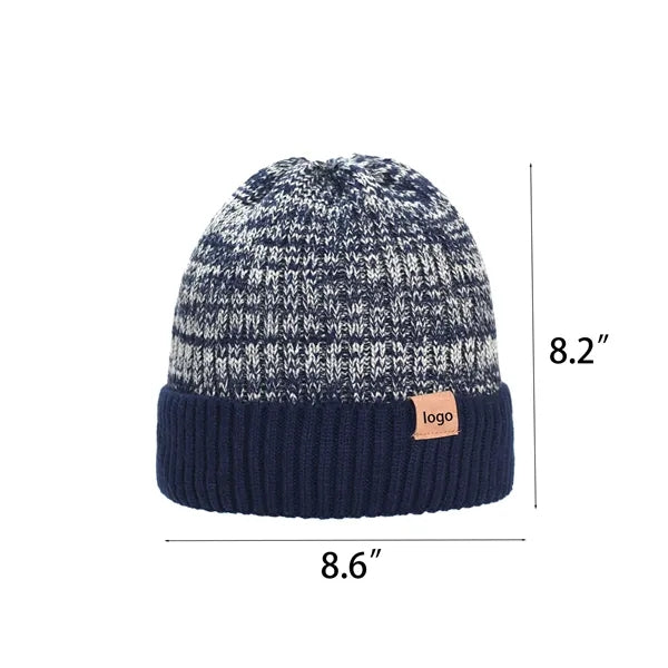 Winter Fleece Lined Beanie Hat for Men