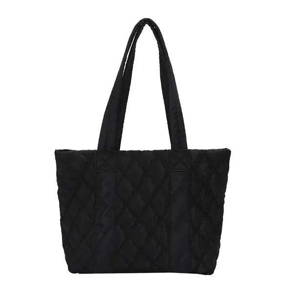 Quilted Puffer Down Cotton Winter Tote Bag