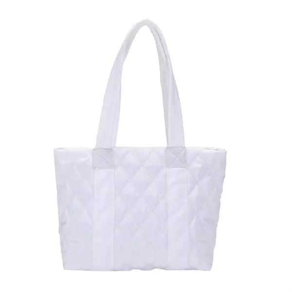 Quilted Puffer Down Cotton Winter Tote Bag
