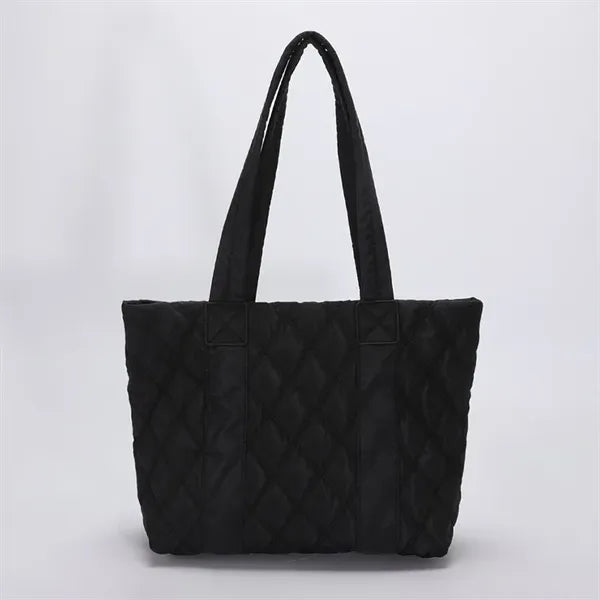 Quilted Puffer Down Cotton Winter Tote Bag