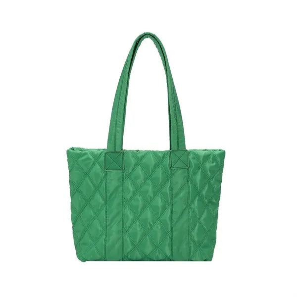 Quilted Puffer Down Cotton Winter Tote Bag
