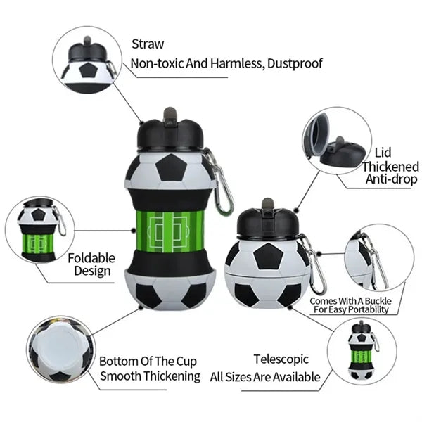 19oz Silicone Foldable Bpa Free Leakproof Sports Water Jugs