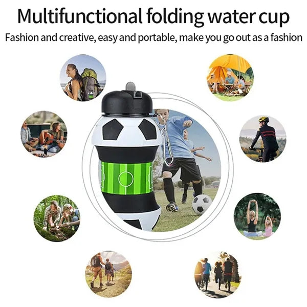 19oz Silicone Foldable Bpa Free Leakproof Sports Water Jugs