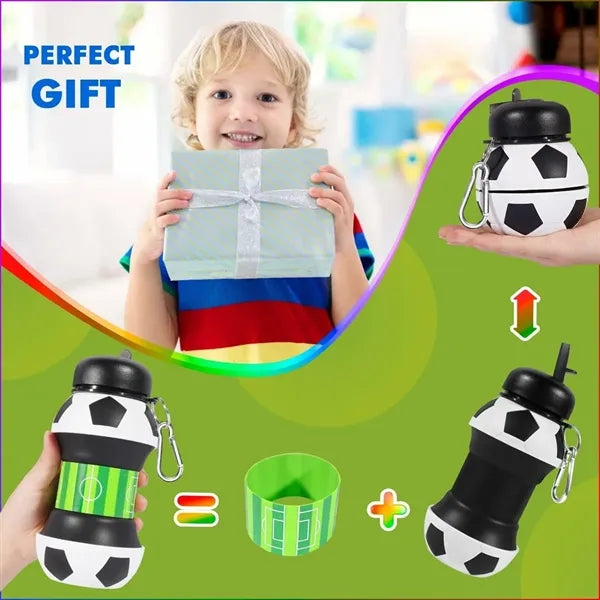 19oz Silicone Foldable Bpa Free Leakproof Sports Water Jugs