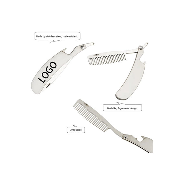 Metal Beard Brush with Bottle Opener