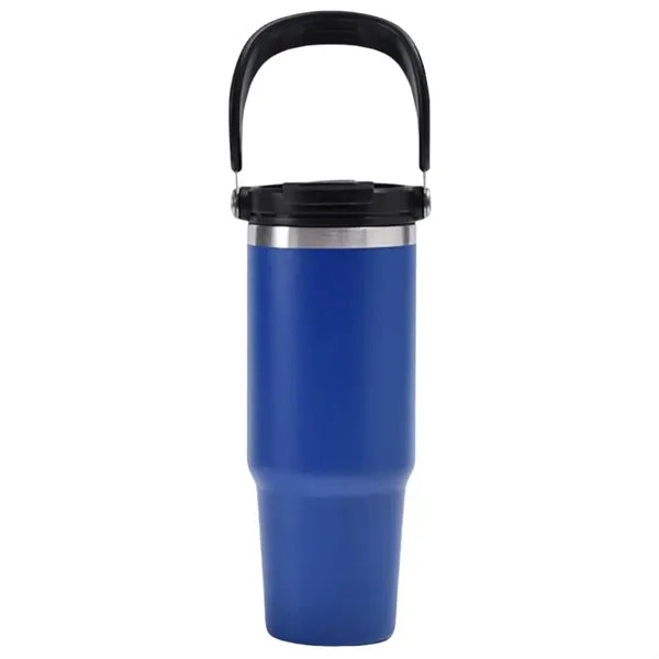 30oz. Insulated Tumber with Handle and Flip Straw