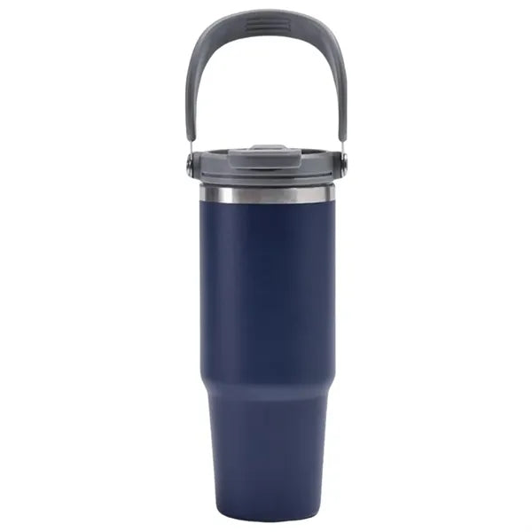 30oz. Insulated Tumber with Handle and Flip Straw
