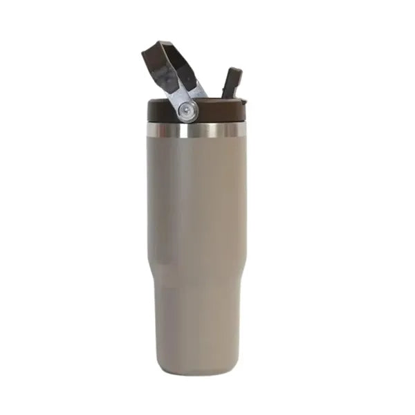 30oz. Insulated Tumber with Handle and Flip Straw