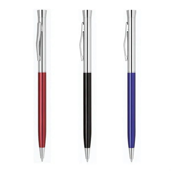 Slim Metal Twist Action Ballpoint Pen
