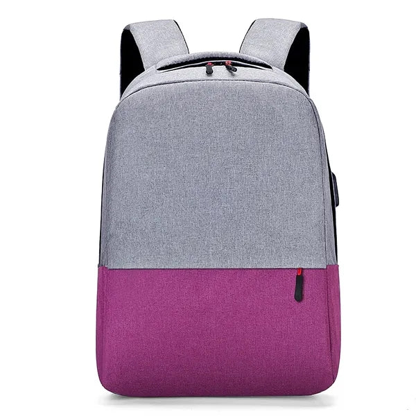 15.6-inch Colorblock USB Charging Business Laptop Backpack