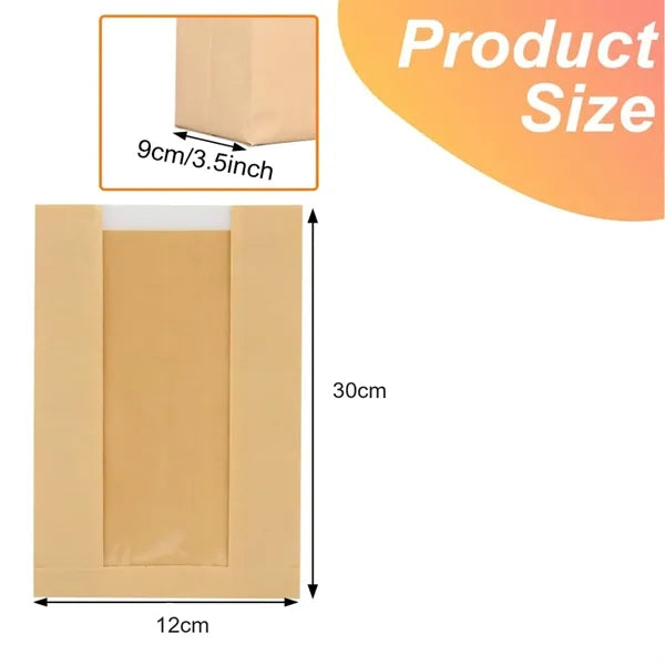 Greaseproof Food Packaging Storage with Front Window