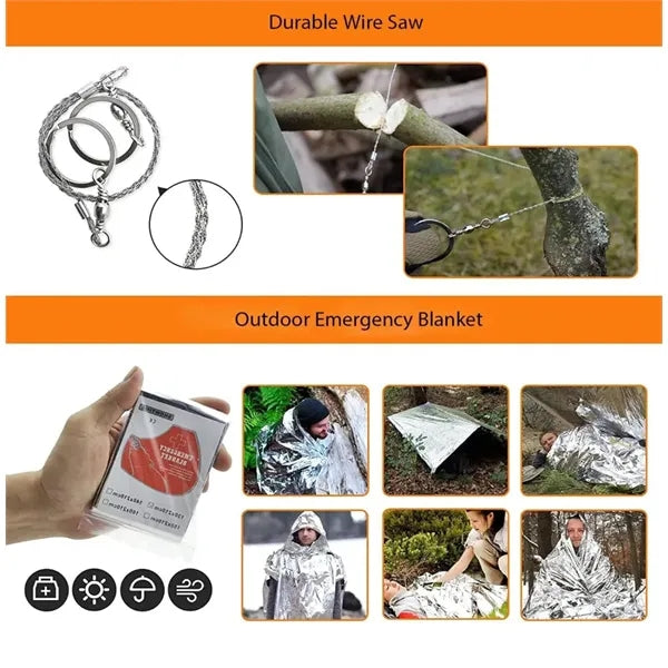 12 in 1 Professional Defense Emergency Survival Tool Kit