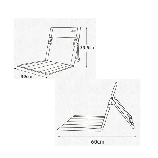 Portable Outdoors Beach Seats Cushion with Adjustable Backre