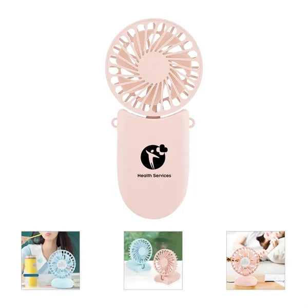 Foldable Handheld USB Fan With Lanyard