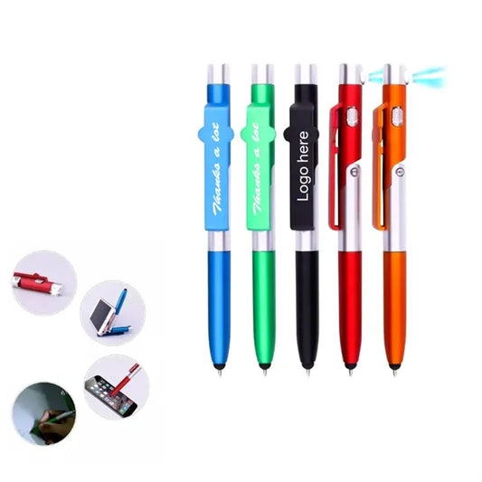 4in 1 Stylus Pen with LED Light,Ballpoint pen,Phone holder