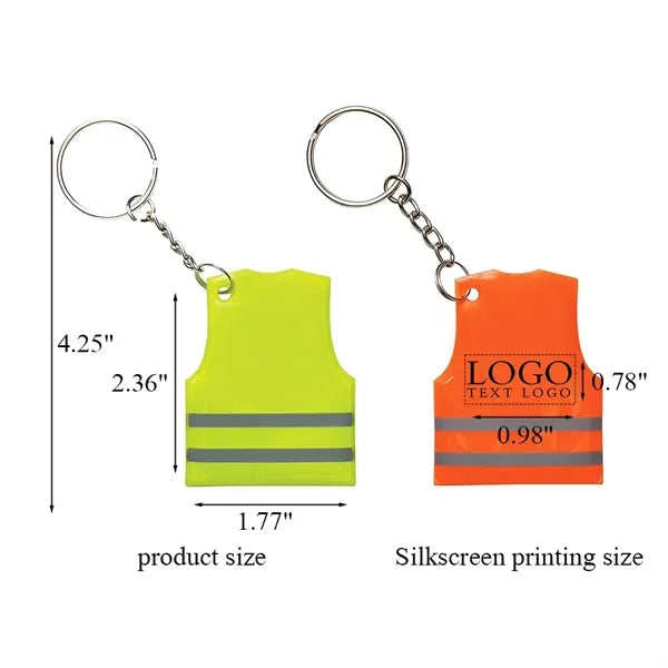 Reflective Safety Vest Keytag