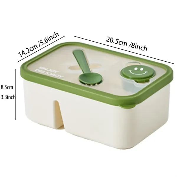 Compartmentalized Double Lunch Box