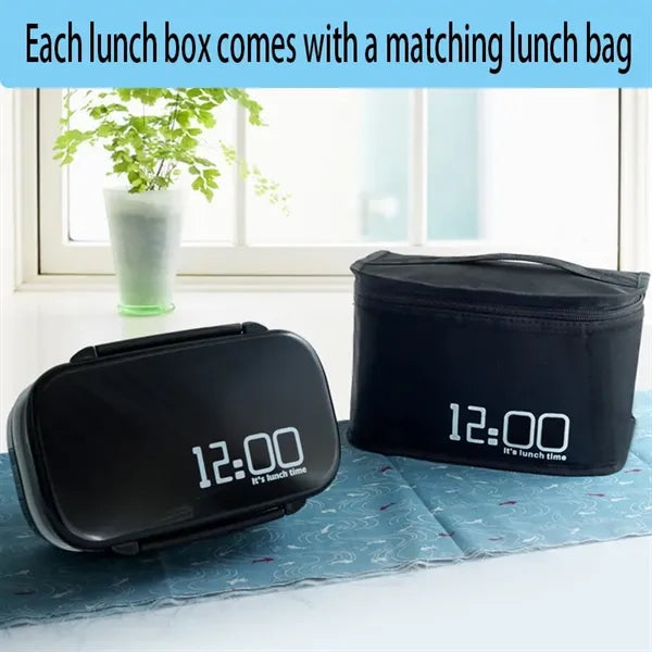 Double Layer Plastic Lunch Box with bag