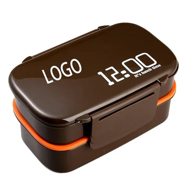Double Layer Plastic Lunch Box with bag