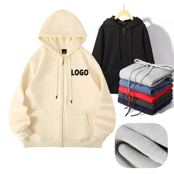 Soft Fleece Hoodie Oversized 14.8 oz. Full Zip Unisex M-3XL