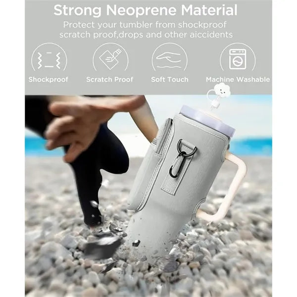 Water Bottle Carrier Bag with Phone Pocket