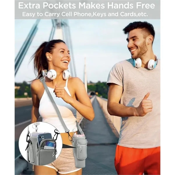 Water Bottle Carrier Bag with Phone Pocket
