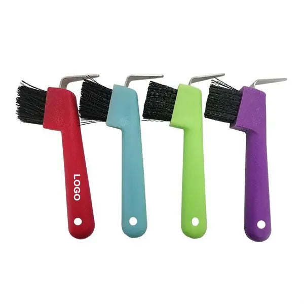 Professional Horse Hoof Pick & Cleaning Brush Tool.