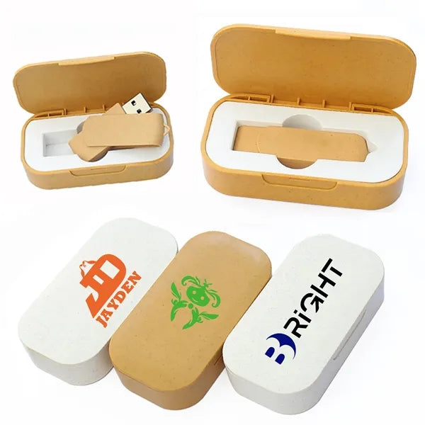 8GB Wheat Straw Eco-friendly USB Flash Drive
