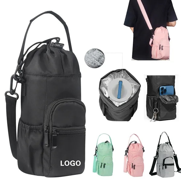Insulated Water Bottle Holder with Strap