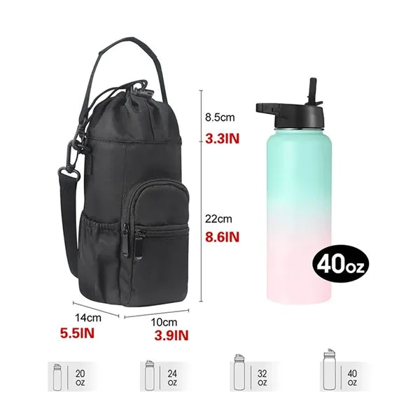 Insulated Water Bottle Holder with Strap