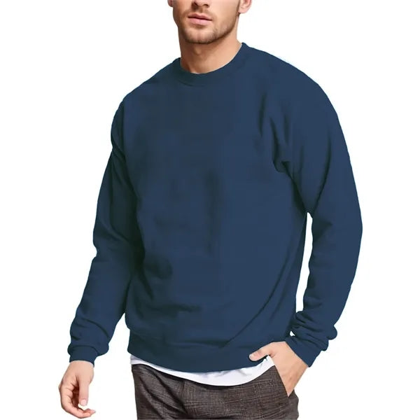 Fleece Cotton-Blend Pullover Crewneck Sweatshirt