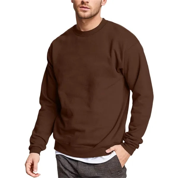 Fleece Cotton-Blend Pullover Crewneck Sweatshirt