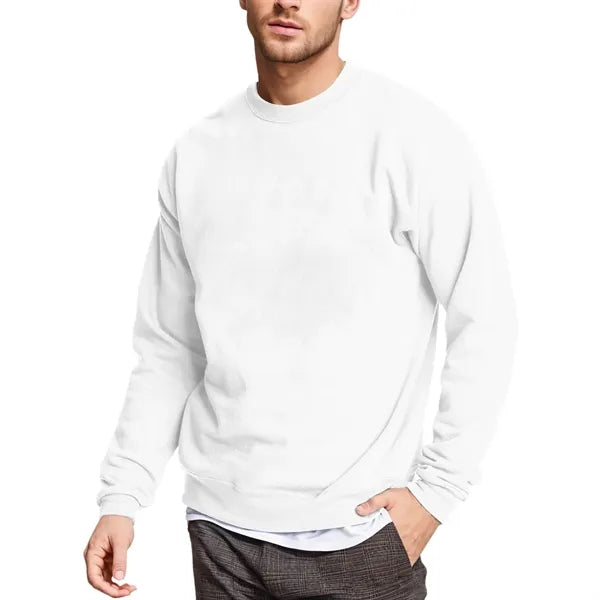 Fleece Cotton-Blend Pullover Crewneck Sweatshirt