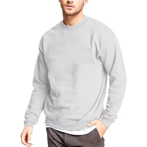 Fleece Cotton-Blend Pullover Crewneck Sweatshirt