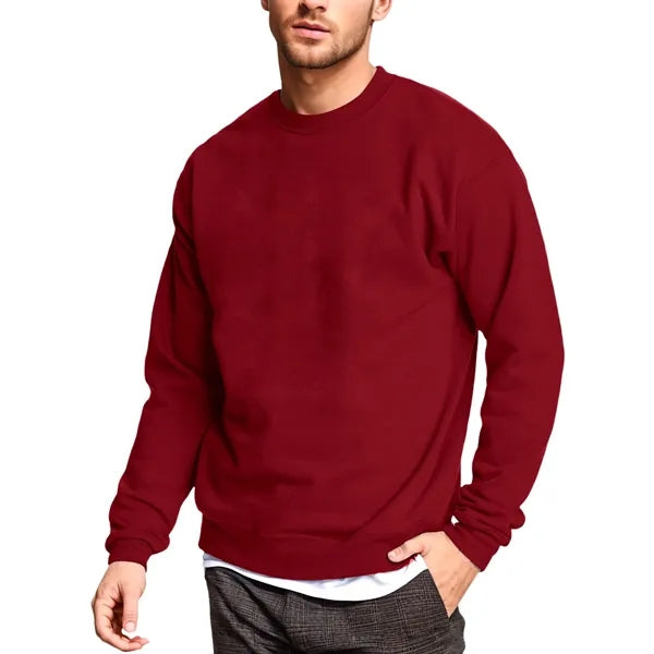 Fleece Cotton-Blend Pullover Crewneck Sweatshirt