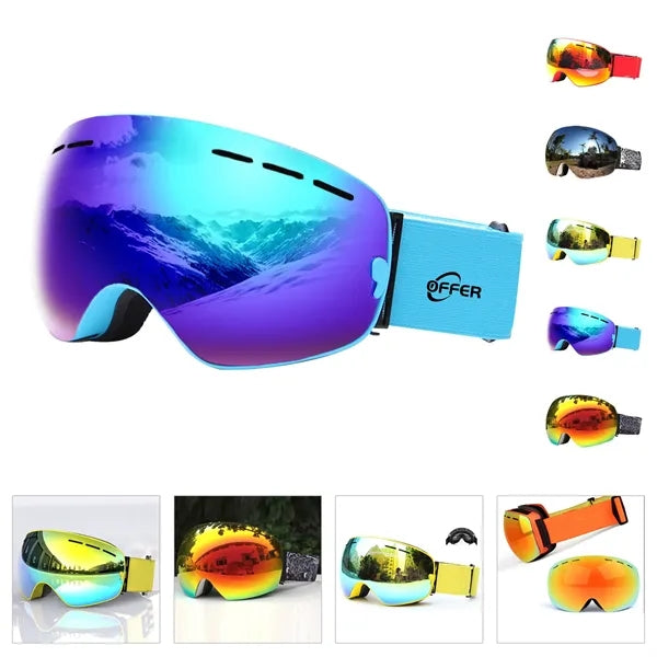 Snowboard Goggles Detachable Lens For Adults