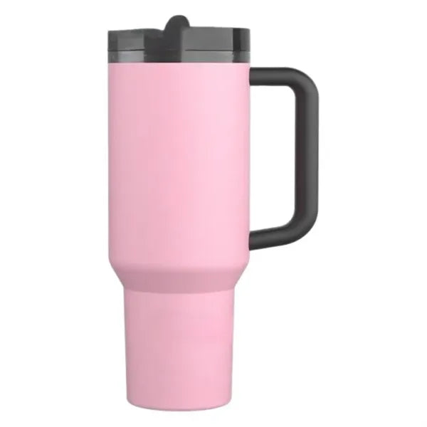 40oz Hot Selling Messi Plated Pink Tumbler with Straw