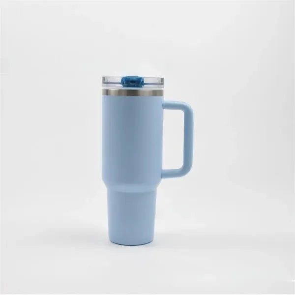 40oz Stainless Steel Macy's Pink Tumbler with Straw Lid