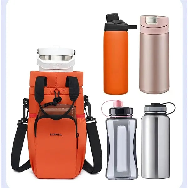 Bottle Carrier Bag with Phone Pocket
