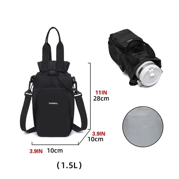 Bottle Carrier Bag with Phone Pocket