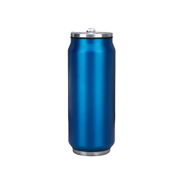 16oz Stainless Steel Double-Wall Tumbler with Straw & Lid