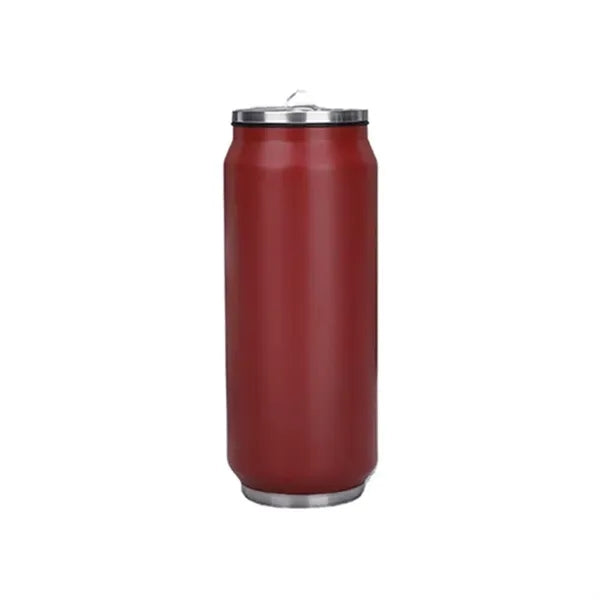 16oz Stainless Steel Double-Wall Tumbler with Straw & Lid
