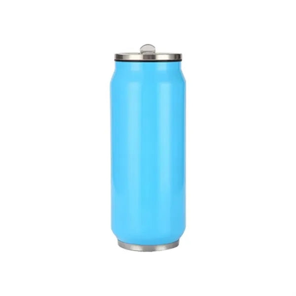 16oz Stainless Steel Double-Wall Tumbler with Straw & Lid