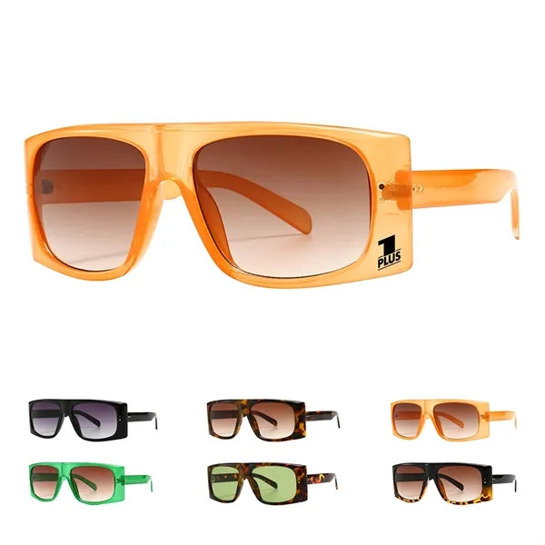 Retro Oversized Square Frame Sunglasses