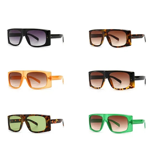 Retro Oversized Square Frame Sunglasses
