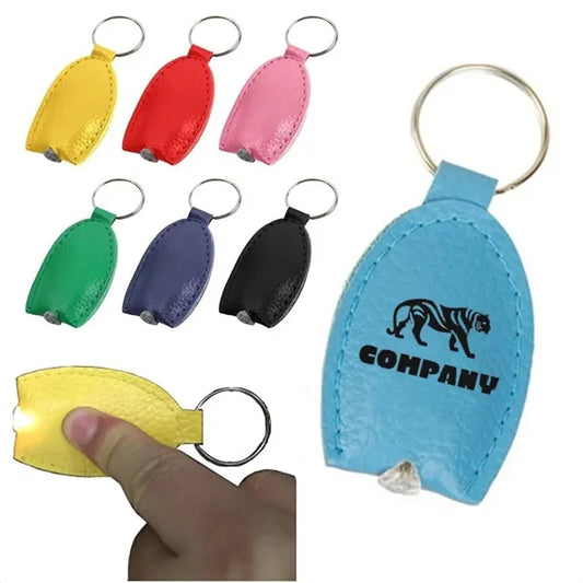 PU Leather Keychain with LED light