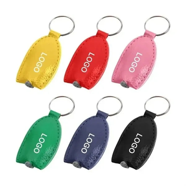 PU Leather Keychain with LED light