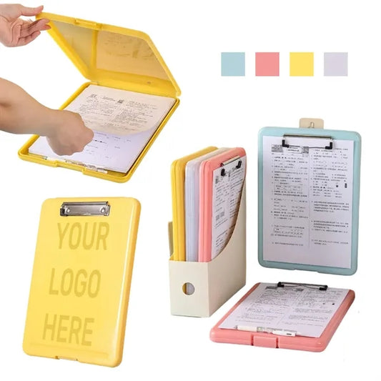 Multifunctional File Clip Folder With Storage Box
