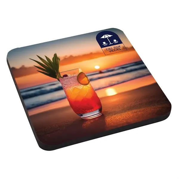 Ultra Vivid Recycled Wood Coaster