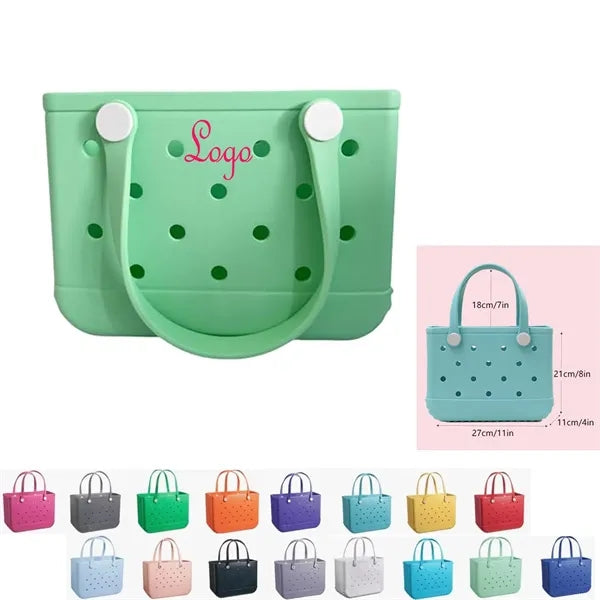 Rubber Tote Small Beach Bag Waterproof